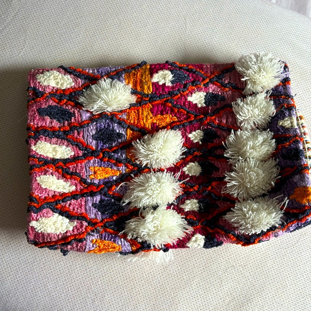 Jasper and Jeera Anthropologie Anthro Boho Bag Clutch With Metal Snap Top Hinge